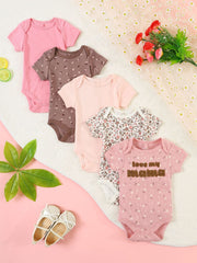Cute Cartoon Baby Onesies Five Piece Set
