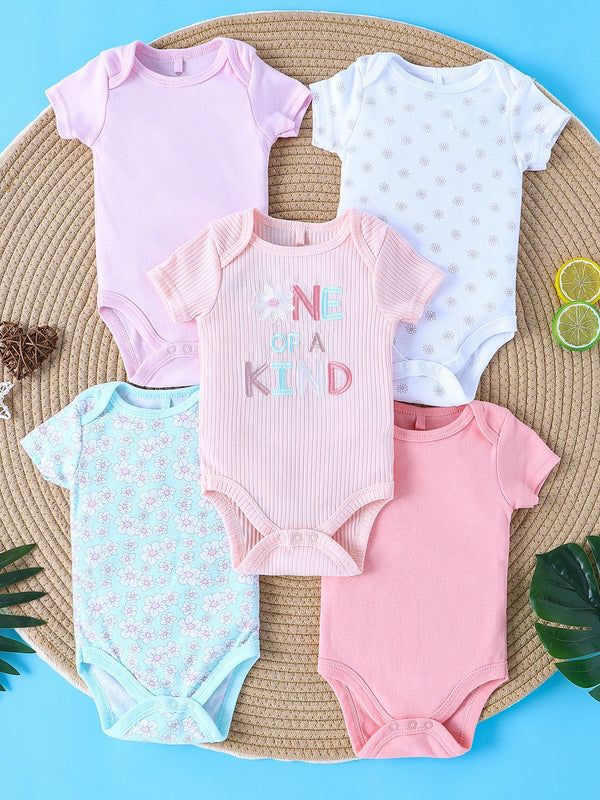 Cute Cartoon Baby Onesies Five Piece Set