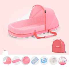 Multifunctional Folding Baby Crib with Mosquito Net