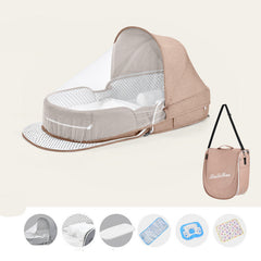 Multifunctional Folding Baby Crib with Mosquito Net