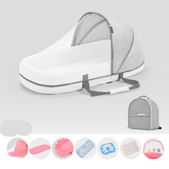 Multifunctional Folding Baby Crib with Mosquito Net