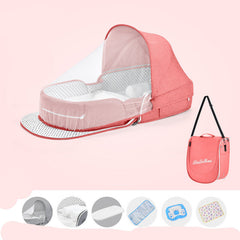 Multifunctional Folding Baby Crib with Mosquito Net