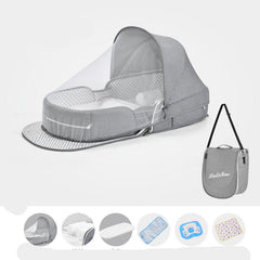 Multifunctional Folding Baby Crib with Mosquito Net