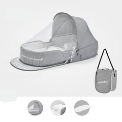 Multifunctional Folding Baby Crib with Mosquito Net