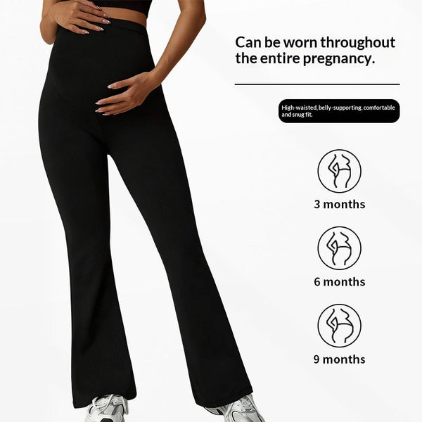 Maternity High Waist Flared Leg Trousers