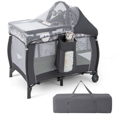 4-in-1 Portable Baby Nursery Center Travel Crib