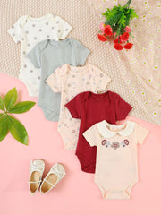 Cute Cartoon Baby Onesies Five Piece Set