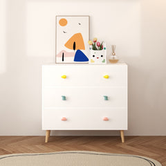 Three Drawer Storage Dresser Cabinet With Anti Tip Safety