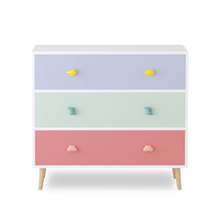 Three Drawer Storage Dresser Cabinet With Anti Tip Safety