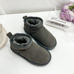 Children's Fur Lined Leather Snow Boots