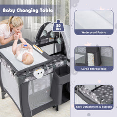 4-in-1 Portable Baby Nursery Center Travel Crib