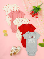 Cute Cartoon Baby Onesies Five Piece Set