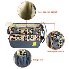 5 Piece Baby Diaper Bag Set With Changing Pad