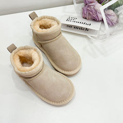 Children's Fur Lined Leather Snow Boots