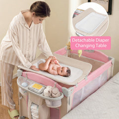5-in-1 Portable Pack and Play with Changing Table