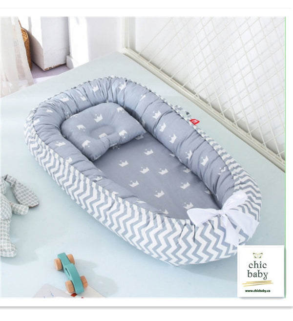 Portable Washable Cotton Baby Crib Travel Bed