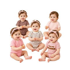 Cute Cartoon Baby Onesies Five Piece Set