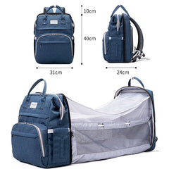 Multifunctional Maternity Diaper Backpack With Removable Mosquito Net
