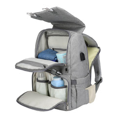 Large Baby Diaper Backpack With USB Charging Interface