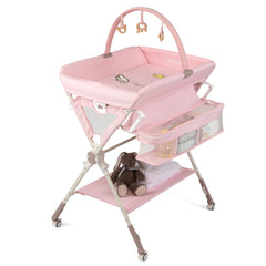 Foldable Baby Changing Table With Storage Shelf Bag