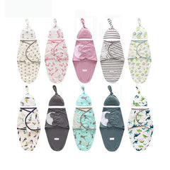Newborn Cotton Swaddle Blanket With Cap Set