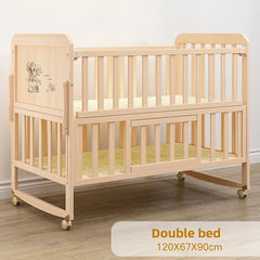 Solid Wood Convertible Baby Crib and Toddler Bed