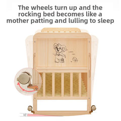 Solid Wood Convertible Baby Crib and Toddler Bed