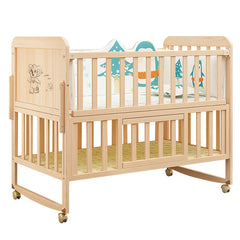 Solid Wood Convertible Baby Crib and Toddler Bed
