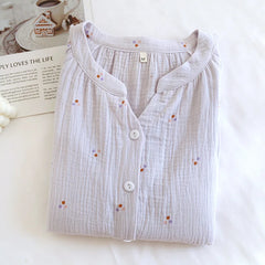 Maternity Pajamas Breastfeeding Clothes Woman Feeding Nightie Autumn Long Sleeve Sleepwear Women's Cotton Wear Pregnant