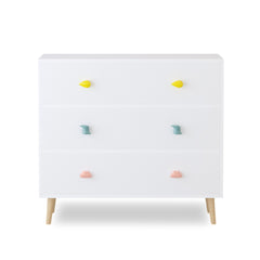 Three Drawer Storage Dresser Cabinet With Anti Tip Safety