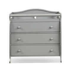 Gray Baby Changing Table with Three Drawers
