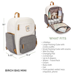 Birch Bag Mini Diaper Backpack For Baby Essentials