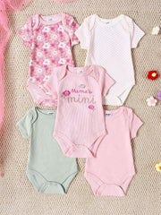 Cute Cartoon Baby Onesies Five Piece Set