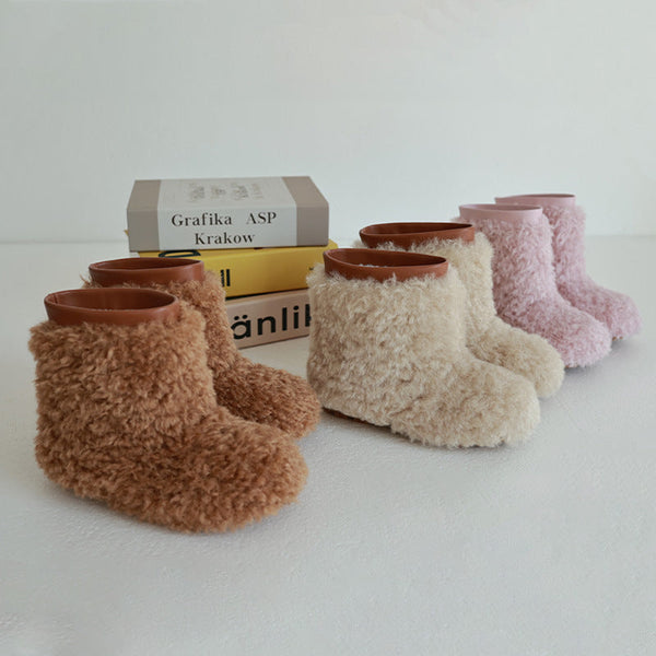 Girls Winter Thermal Fur Lined Soft Sole Booties