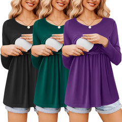 Women's Long Sleeve Nursing Tops