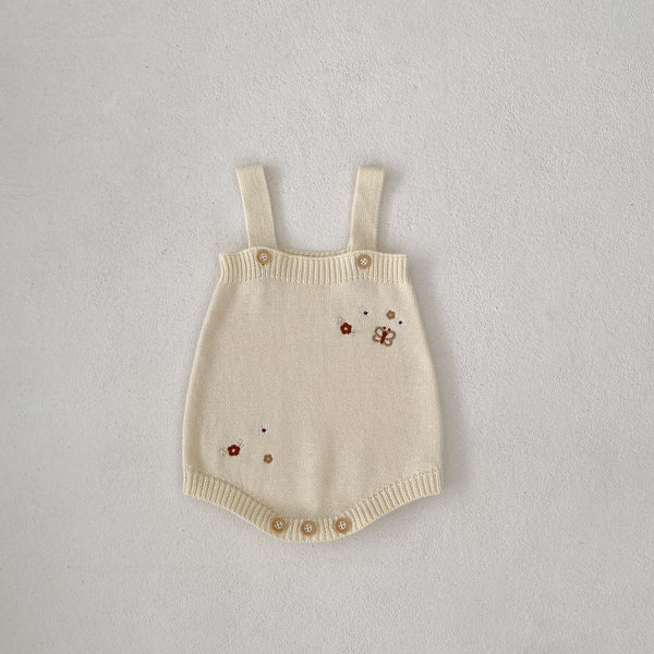 Infant Contrast Color Embroidered Cotton Sweater Coat