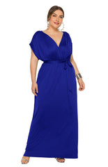 Maternity Knit Dress Short Sleeve V-Neck