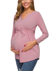 Maternity Long Sleeve V-Neck Cardigan Top