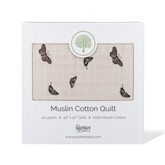 Soft Butterfly Pattern Baby Quilt Blanket