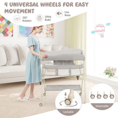 Gray Baby Diaper Changing Table with Water Basin